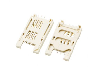 SIM 6P H2.5/2.8全塑掀蓋式黑、白膠卡座連接器